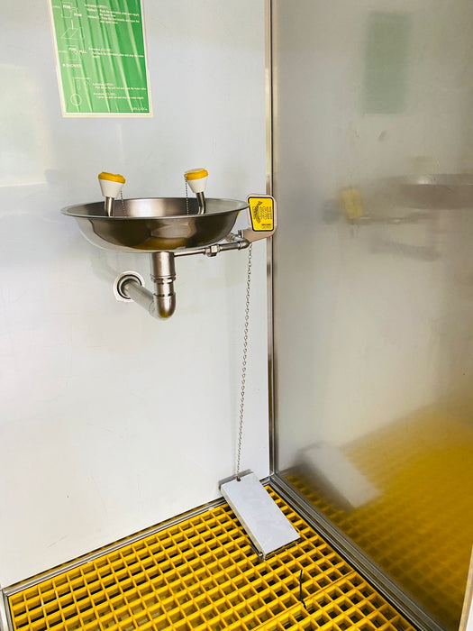 Spilldoc Enclosed Booth Safety Shower & Eyewash Station - Rental