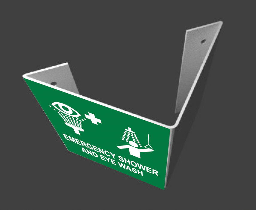 Emergency Shower & Eyewash Safety Sign Triangle