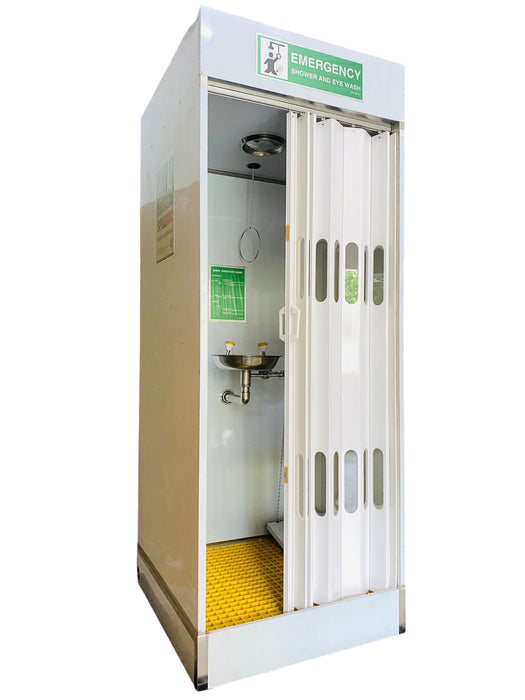 Spilldoc Enclosed Booth Safety Shower & Eyewash Station SDEBR1SE304