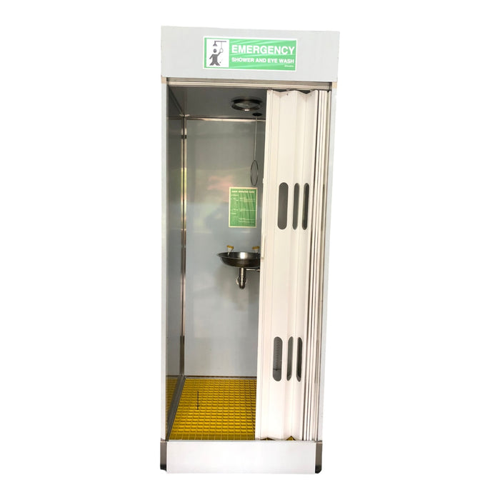 Spilldoc Enclosed Booth Safety Shower & Eyewash Station SDEBR1SE304