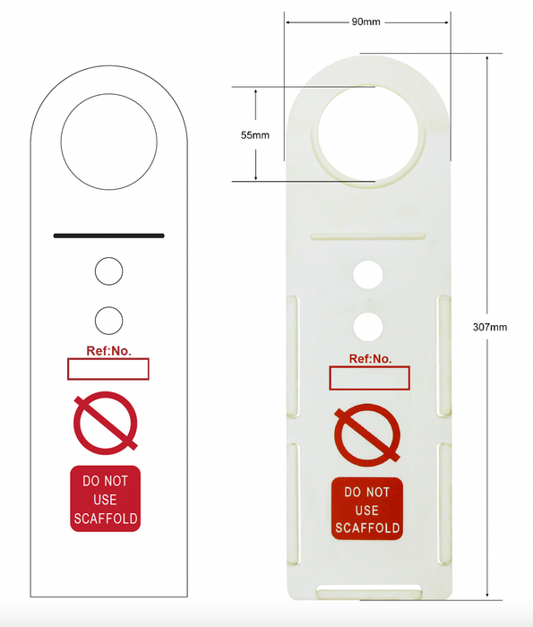 SafeLock® Scaffolding Safety Warning Tags with Holder Set B