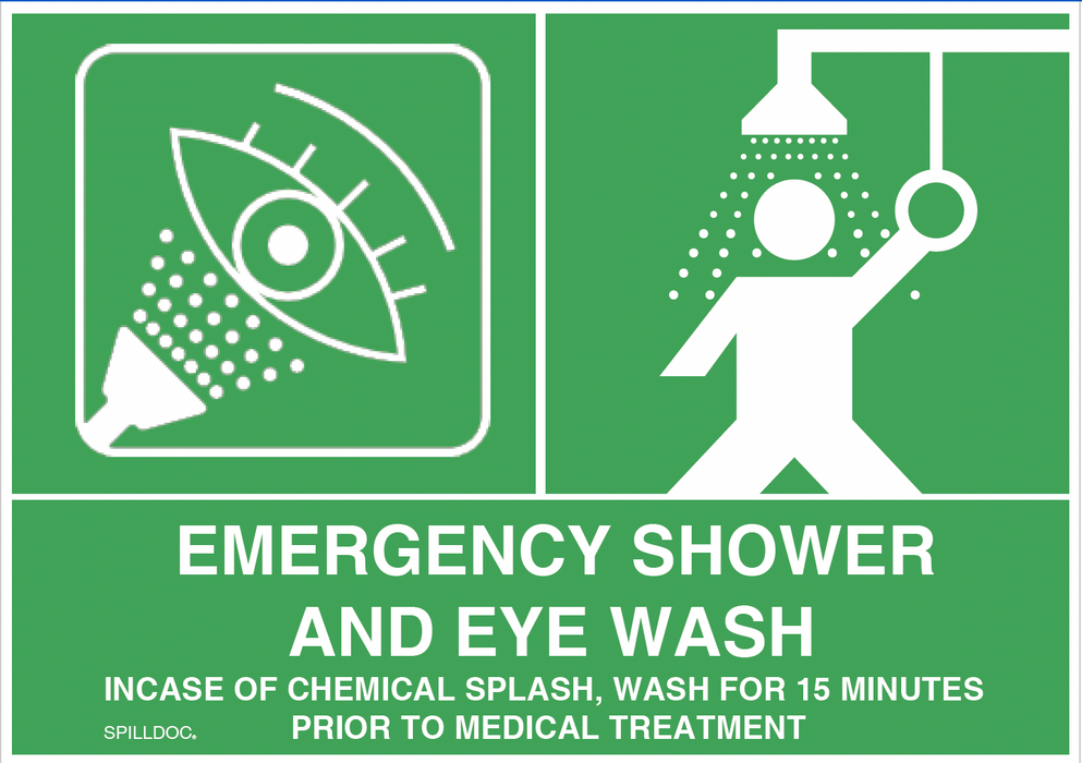 Emergency Shower & Eyewash Safety Sign