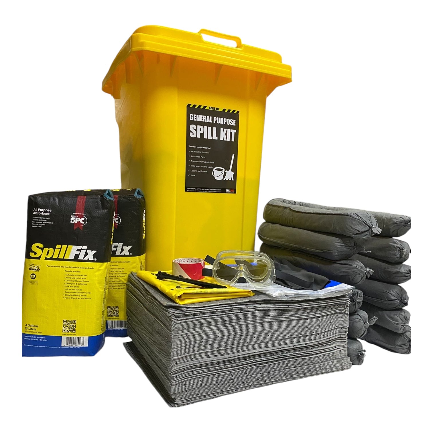 Spilldoc 240 Litre General Purpose Spill Kit With Granular Absorbent F — Bio Safety Supplies Pte Ltd 6629